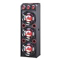 QFX® SBX412300BT 4000 W Built-In Amplifier Bluetooth Speaker System; Black/Red