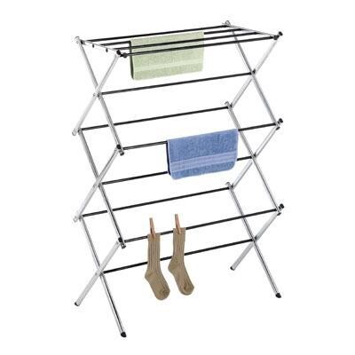 Whitmor Folding Clothes Drying Rack, Chrome (6060-741)