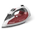 Black & Decker Xpress Traditional Steam Cord Reel Iron, Burgundy/White (ICR07X)