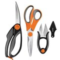 Fiskars 3-Piece Kitchen Shear Set; Orange/Gray/Black (5100611001)