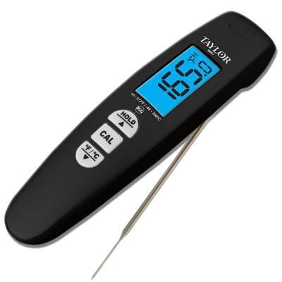 Taylor Connoisseur Turbo Read Digital Thermometer; Black (9867B)