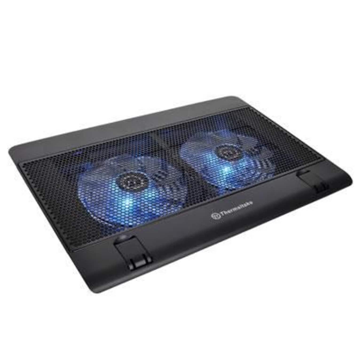 Thermaltake Massive 142 Laptop Cooler with 2 Fans, 2 USB Ports, Black CLN001PL14BUA