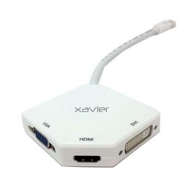 Xavier® MDP-3HD Mini DisplayPort Multi-Port Video Adapter; White