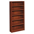 HON® 1890 Series in Cognac, 73H 6-Shelf Bookcase