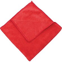 Zwipes 16 x 16 Microfiber Cleaning Towel, Red, Package of 12 (H1-726)