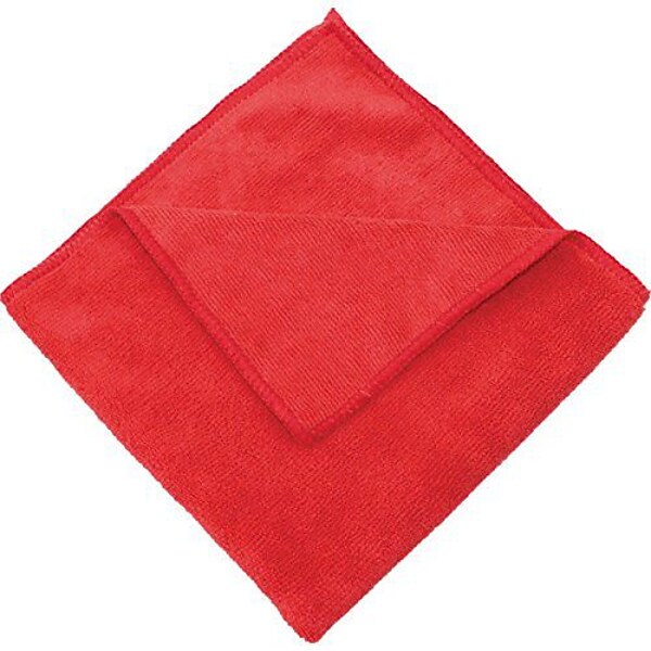 Zwipes 16 x 16 Microfiber Cleaning Towel, Red, Package of 12 (H1-726)