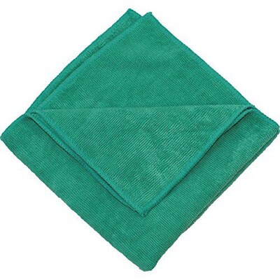 Zwipes 16 x 16 Microfiber Cleaning Towel, Green, Package of 12 (H1-727)