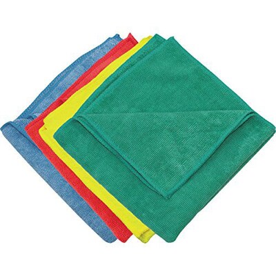 Zwipes 16 x 16 Microfiber Cleaning Towel, Assorted Colors, Package of 12 (H1-729)