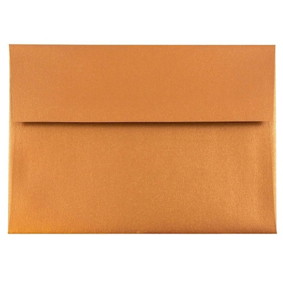 JAM Paper A8 Metallic Invitation Envelopes, 5.5 x 8.125, Stardream Copper, 50/Pack (9844I)