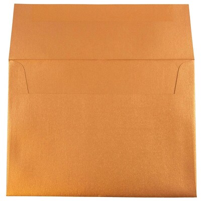 JAM Paper A8 Metallic Invitation Envelopes, 5.5 x 8.125, Stardream Copper, 50/Pack (9844I)