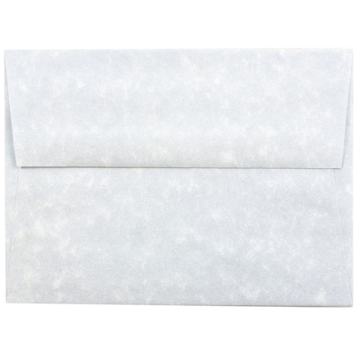 JAM Paper® A6 Parchment Invitation Envelopes, 4.75 x 6.5, Blue Recycled, Bulk 250/Box (10296H)