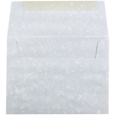 JAM Paper® A6 Parchment Invitation Envelopes, 4.75 x 6.5, Blue Recycled, Bulk 250/Box (10296H)
