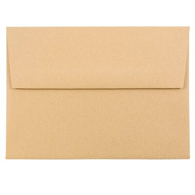 JAM Paper® A6 Passport Invitation Envelopes, 4.75 x 6.5, Ginger Brown Recycled, 25/Pack (11179)