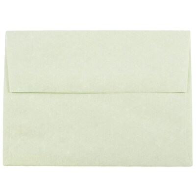 JAM Paper® A6 Parchment Invitation Envelopes, 4.75 x 6.5, Green Recycled, 25/Pack (13278)