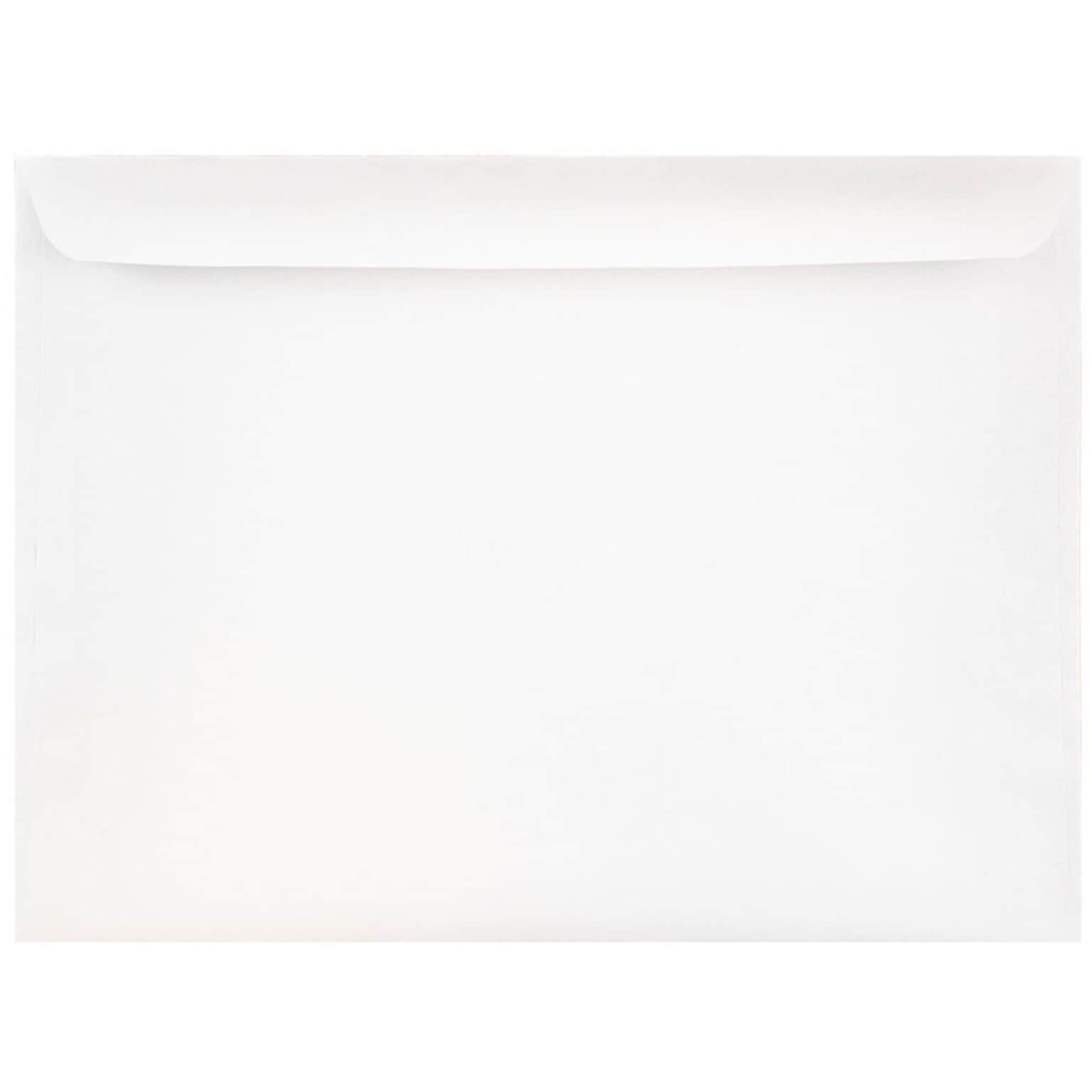 JAM Paper Booklet Envelope, 9 x 12, White, 25/Pack (13751)