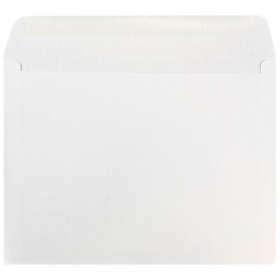 JAM Paper Booklet Envelope, 9 x 12, White, 25/Pack (13751)