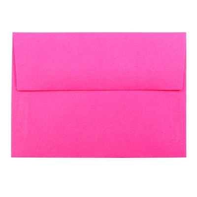 JAM Paper® 4Bar A1 Colored Invitation Envelopes, 3.625 x 5.125, Ultra Fuchsia Pink, 50/Pack (15790I)
