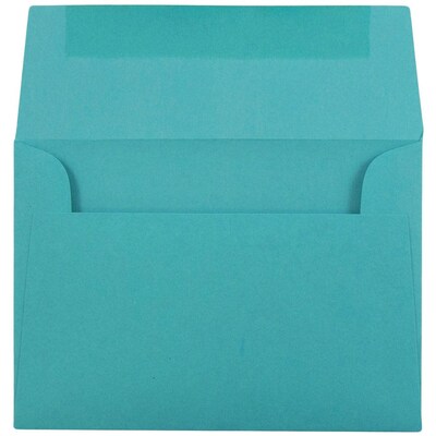 JAM Paper® 4Bar A1 Colored Invitation Envelopes, 3.625 x 5.125, Sea Blue Recycled, 25/Pack (15794)