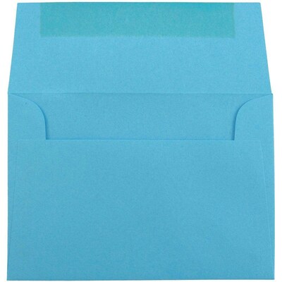 JAM Paper 4Bar A1 Colored Invitation Envelopes, 3.625 x 5.125, Blue Recycled, 25/Pack (15805)