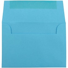 JAM Paper 4Bar A1 Colored Invitation Envelopes, 3.625 x 5.125, Blue Recycled, 25/Pack (15805)