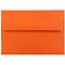 JAM Paper 4Bar A1 Colored Invitation Envelopes, 3.625 x 5.125, Orange Recycled, 25/Pack (15808)