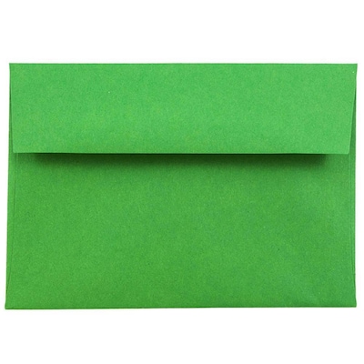 JAM Paper 4Bar A1 Colored Invitation Envelopes, 3.625 x 5.125, Green Recycled, 25/Pack (15811)