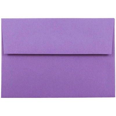 JAM Paper® Blank Greeting Cards Set, A7 Size, 5.25 x 7.25, Violet Purple Recycled, 25/Pack (304624536)