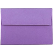 JAM Paper® Blank Greeting Cards Set, A7 Size, 5.25 x 7.25, Violet Purple Recycled, 25/Pack (30462453