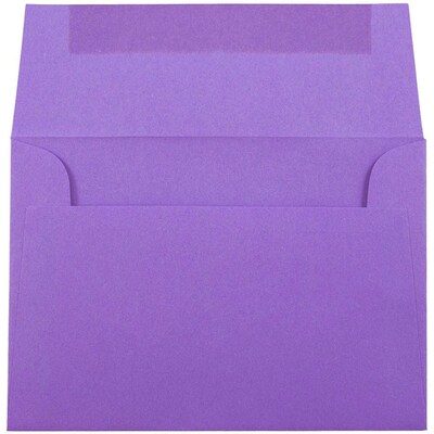 JAM Paper® 4Bar A1 Colored Invitation Envelopes, 3.625 x 5.125, Violet Purple Recycled, 25/Pack (15815)