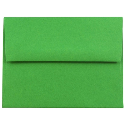 JAM Paper® Blank Greeting Cards Set, A2 Size, 4.375 x 5.75, Green Recycled, 25/Pack (304624510)