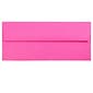 JAM Paper Open End #10 Business Envelope, 4 1/8" x 9 1/2", Fuchsia Pink, 50/Pack (15847I)
