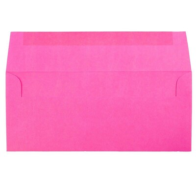 JAM Paper #10 Invitation Envelope, 4 1/8" x 9 1/2", Fuchsia Pink, 1000/Carton (15847B)