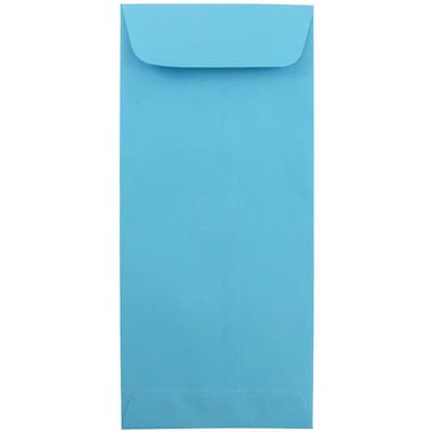 JAM Paper #10 Policy Business Colored Envelopes, 4 1/8 x 9 1/2, Blue Recycled, 25/Pack (15880)