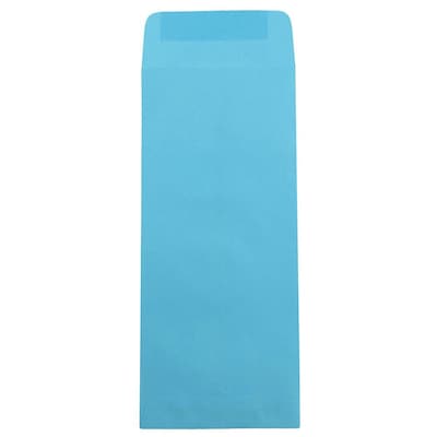 JAM Paper #10 Policy Business Colored Envelopes, 4 1/8" x 9 1/2", Blue Recycled, 25/Pack (15880)