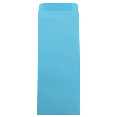 JAM Paper #10 Policy Business Colored Envelopes, 4 1/8 x 9 1/2, Blue Recycled, 25/Pack (15880)