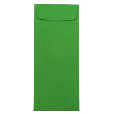 JAM Paper Open End #10 Currency Envelope, 4 1/8" x 9 1/2", Green, 50/Pack (15884I)