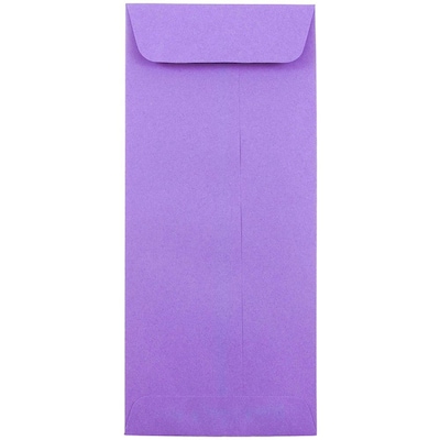 JAM Paper #10 Policy Business Colored Envelopes, 4 1/8 x 9 1/2, Violet Purple Recycled, 25/Pack (1