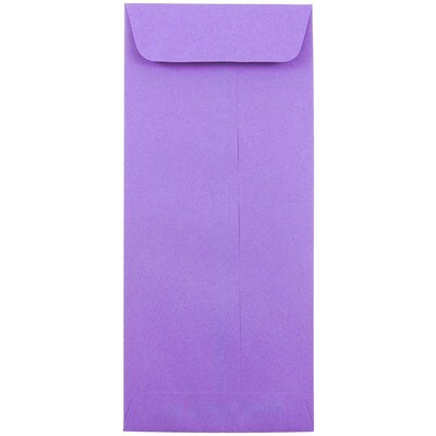 JAM Paper #10 Policy Business Colored Envelopes, 4 1/8" x 9 1/2", Violet Purple Recycled, 25/Pack (15886)