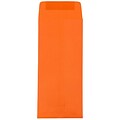 JAM Paper Open End #11 Currency Envelope, 4 1/2 x 10 3/8, Orange Brite Hue, 50/Pack (3156394I)