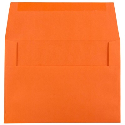 JAM Paper A6 Colored Invitation Envelopes, 4.75 x 6.5, Orange Recycled, 25/Pack (15905)