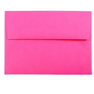 JAM Paper A7 Colored Invitation Envelopes, 5.25 x 7.25, Ultra Fuchsia Pink, 25/Pack (15916)