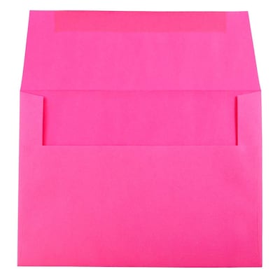 JAM Paper® A7 Colored Invitation Envelopes, 5.25 x 7.25, Ultra Fuchsia Pink, Bulk 1000/Carton (15916B)