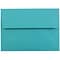 JAM Paper A7 Colored Invitation Envelopes, 5 1/4 x 7 1/4, Sea Blue Recycled, 50/Pack (27785I)