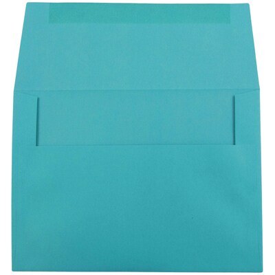 JAM Paper A7 Colored Invitation Envelopes, 5 1/4 x 7 1/4, Sea Blue Recycled, 50/Pack (27785I)