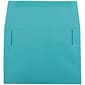 JAM Paper A7 Colored Invitation Envelopes, 5 1/4" x 7 1/4", Sea Blue Recycled, 50/Pack (27785I)
