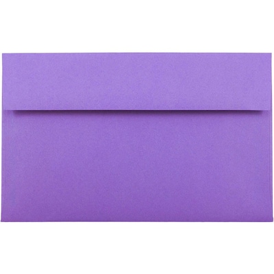 JAM Paper A10 Colored Invitation Envelopes, 6 x 9.5, Violet Purple Recycled, 25/Pack (28036)