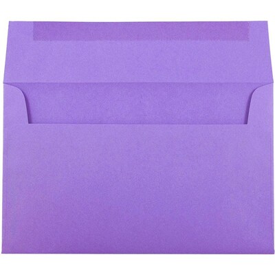 JAM Paper A10 Colored Invitation Envelopes, 6 x 9.5, Violet Purple Recycled, Bulk 250/Box (28036H)