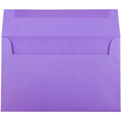 JAM Paper A10 Colored Invitation Envelopes, 6 x 9.5, Violet Purple Recycled, Bulk 250/Box (28036H)