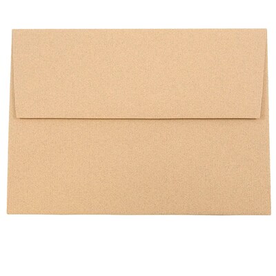 JAM Paper® A7 Passport Invitation Envelopes, 5.25 x 7.25, Ginger Brown Recycled, 50/Pack (34856I)