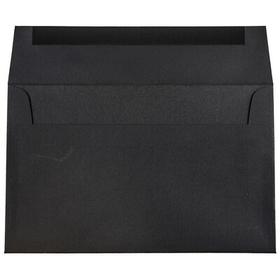 JAM Paper A9 Invitation Envelopes, 5.75 x 8.75, Black Linen, 25/Pack (900906807)